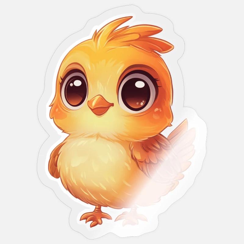 Chick - Sticker size S (10 x 10 cm) - transparent glossy