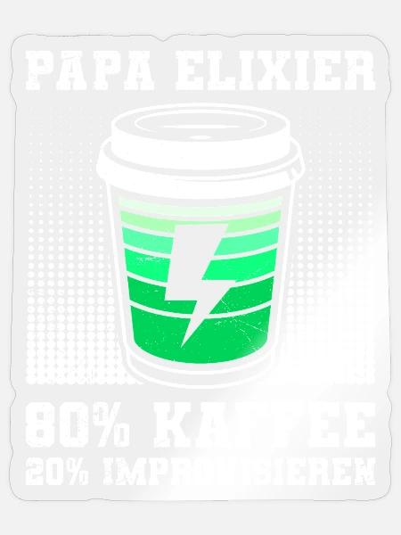 Werdender Vater ALPAKAPAPA Retro Lustiges - Sticker Größe S (10 x 10 cm) - Transparent glänzend