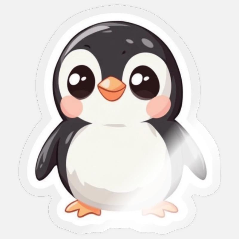 Penguin - Sticker size S (10 x 10 cm) - transparent glossy
