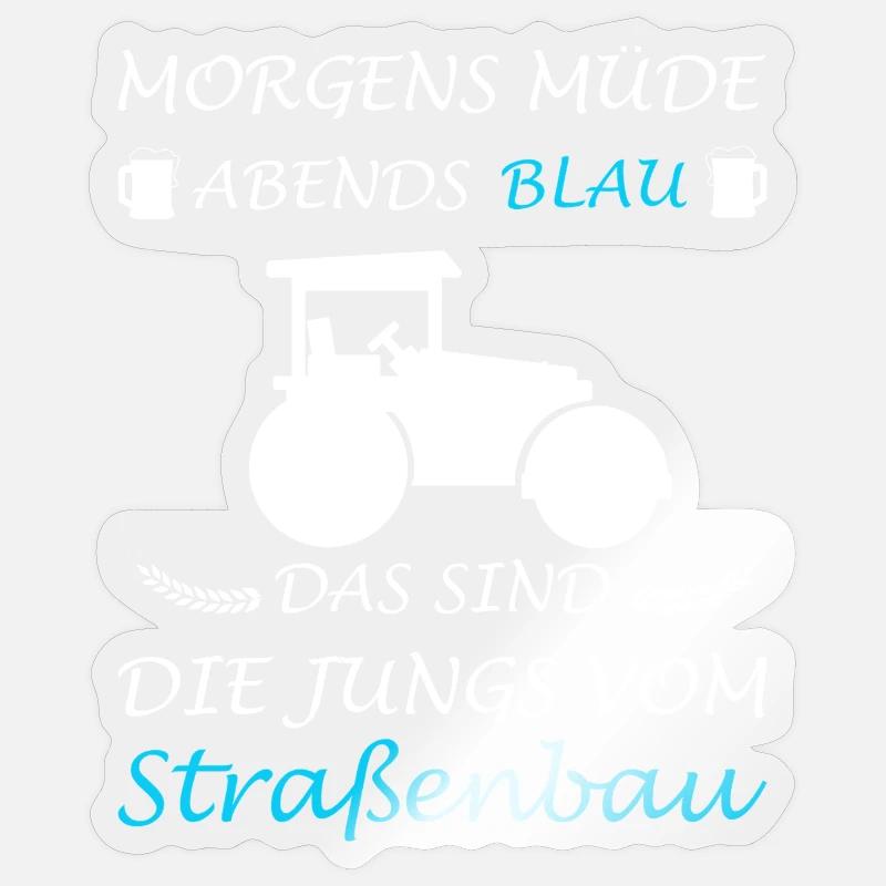 Construction de routes Ouvriers du bâtiment Sticker taille S (10 x 10 cm)