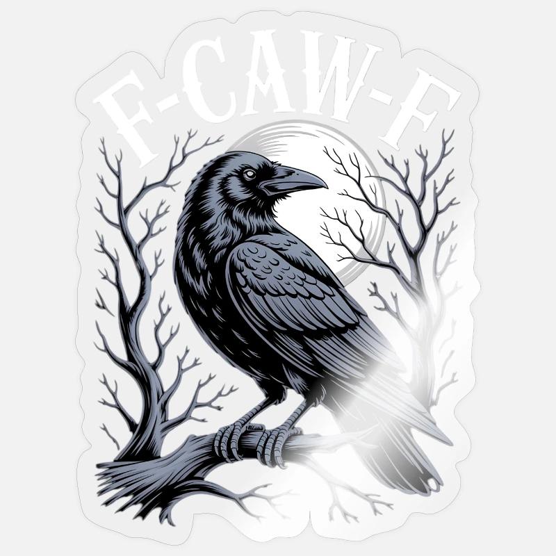Rabenmond Gothic Emblem - Sticker Größe S (10 x 10 cm) - Transparent glänzend