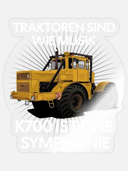 Traktoren Sind Wie Musik Symphonie - K700 - Sticker Größe S (10 x 10 cm) - Transparent glänzend