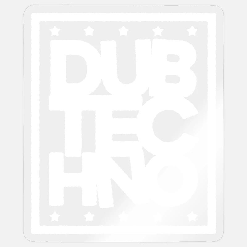 Dub Techno Light Edition - Sticker size S (10 x 10 cm) - transparent glossy