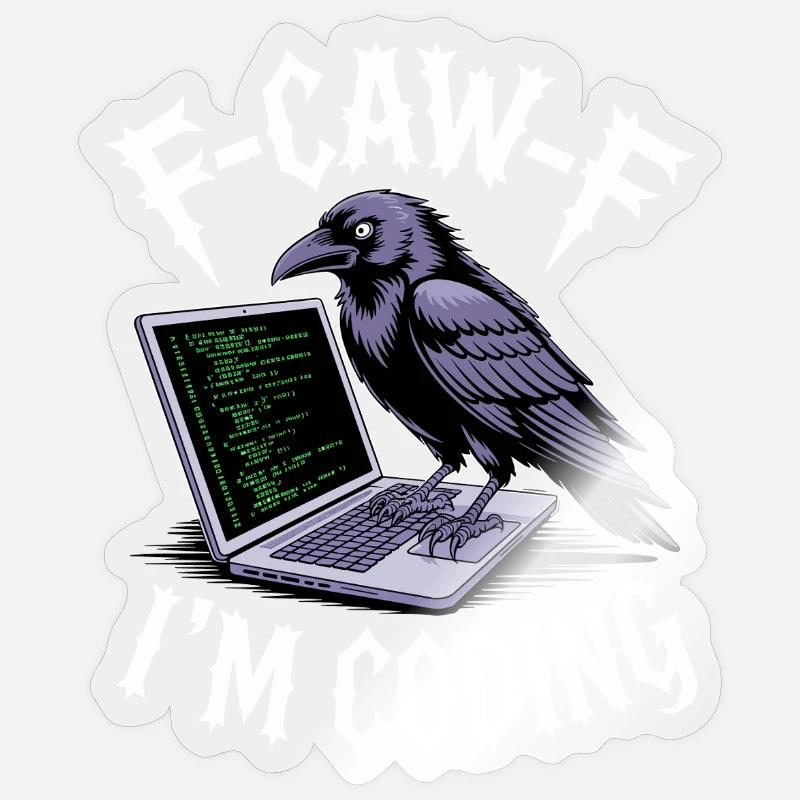 F-Caw-F I’m Coding - Sticker Größe S (10 x 10 cm) - Transparent glänzend