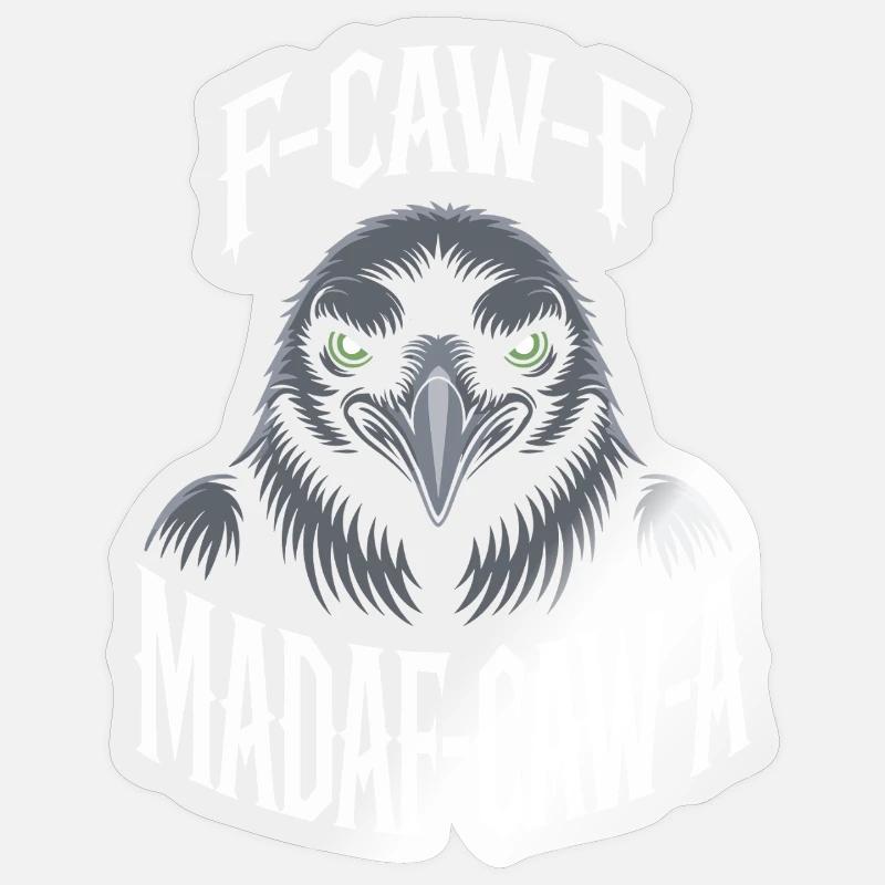 Crow Mask Mind Game Motif - Sticker size S (10 x 10 cm) - transparent glossy