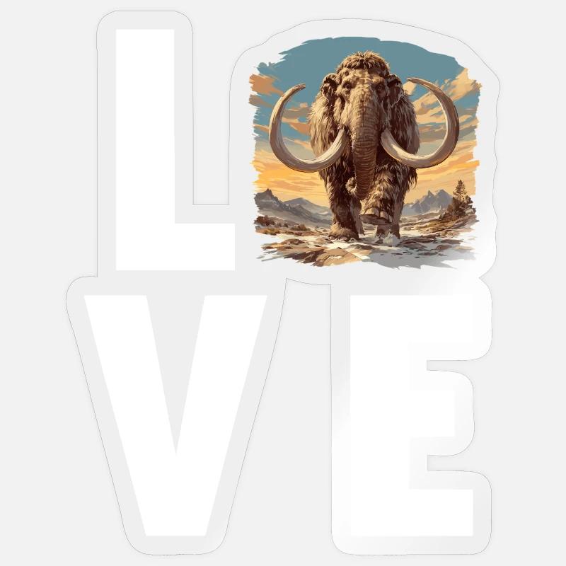 Mammoths Mammoth - Sticker size S (10 x 10 cm) - transparent glossy