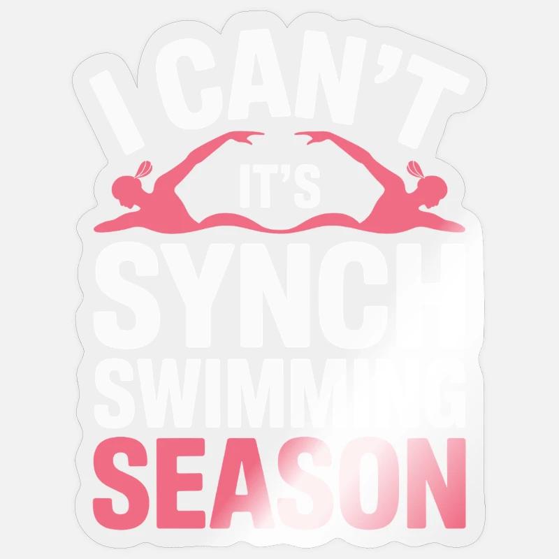 Synchronschwimmen Kunstschwimmen Wassersport - Sticker Größe S (10 x 10 cm) - Transparent glänzend