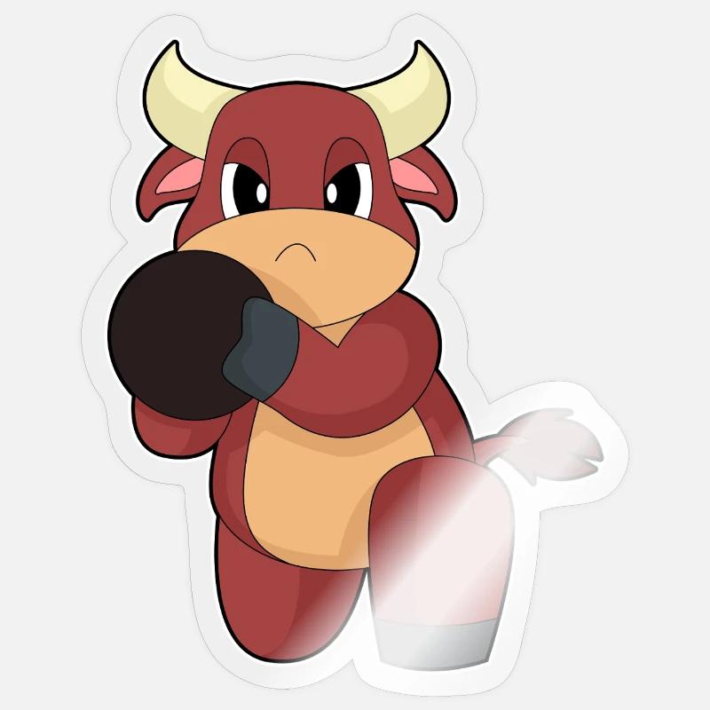 Stier Bowling Bowlingkugel - Sticker Größe S (10 x 10 cm) - Transparent glänzend