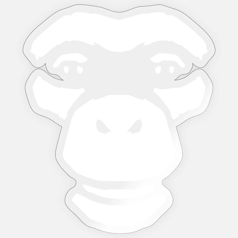 Monkey Face – Wild Jungle Primate Style Sticker size S (10 x 10 cm)