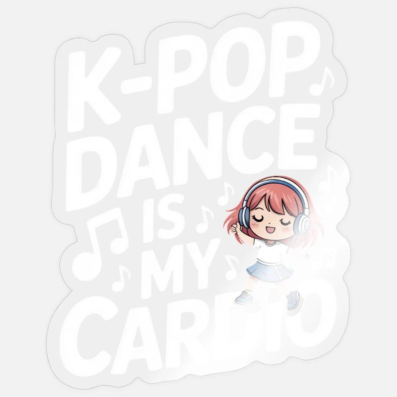 K-Pop Dance Funny Korea - Sticker size S (10 x 10 cm) - transparent glossy