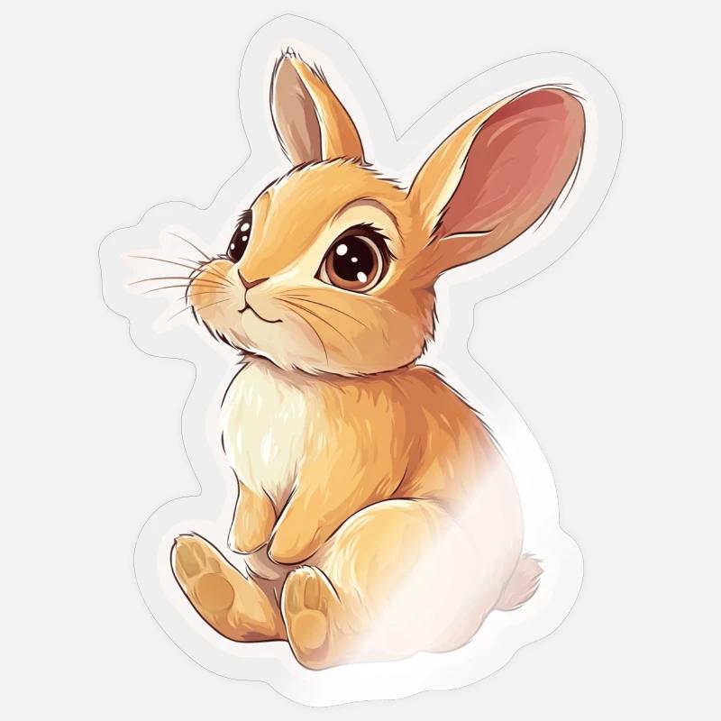 Hare - Sticker size S (10 x 10 cm) - transparent glossy