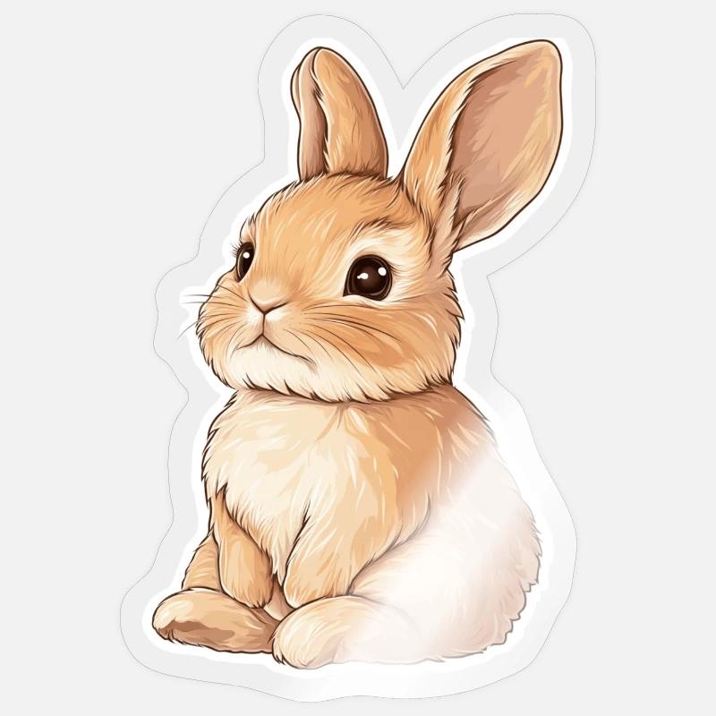 Hare - Sticker size S (10 x 10 cm) - transparent glossy