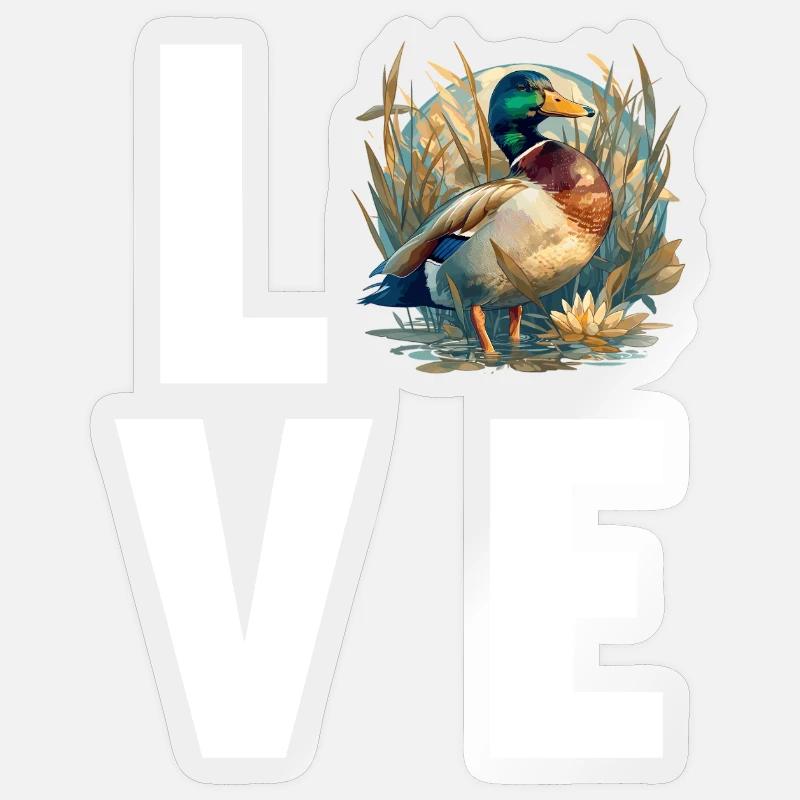 Canards Canard - Sticker taille S (10 x 10 cm) - brillant transparent