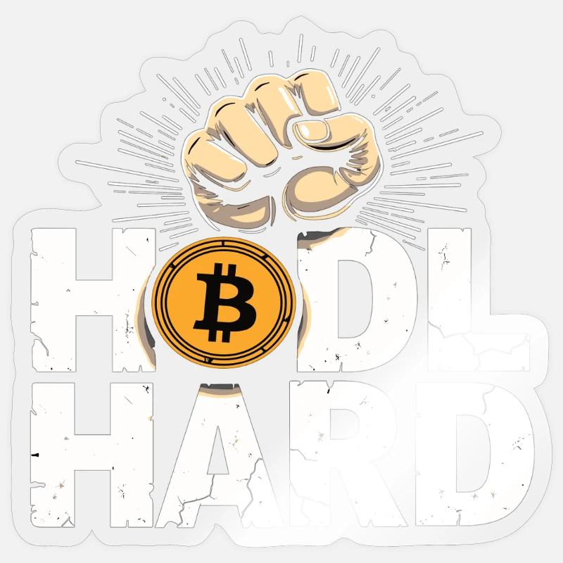 Btc Bitcoin HARD – Bitcoin Crypto - Sticker size S (10 x 10 cm) - transparent glossy