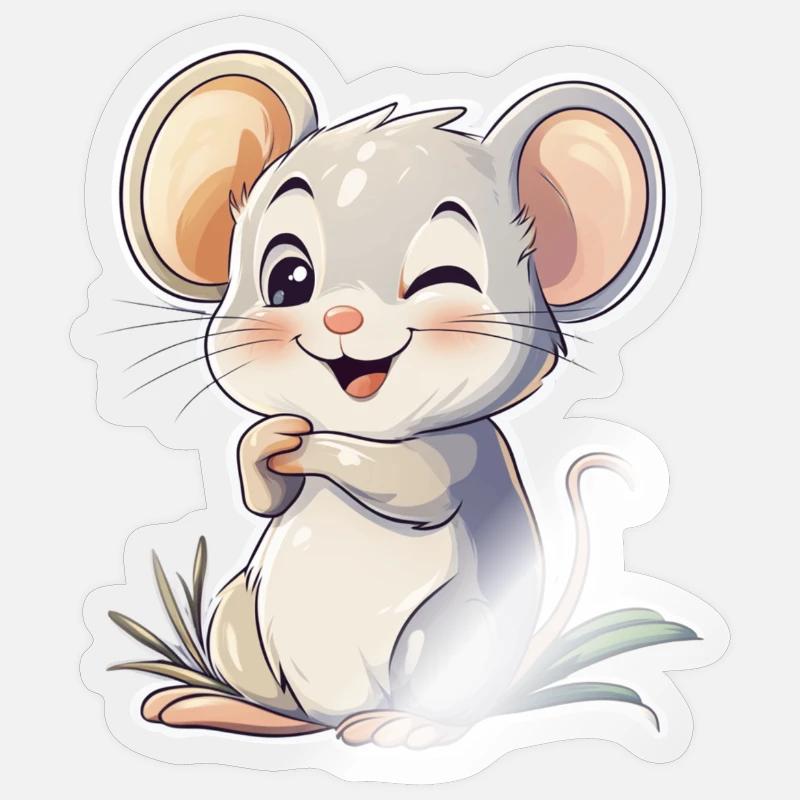 mouse - Sticker size S (10 x 10 cm) - transparent glossy