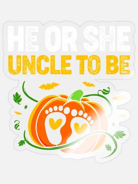 Gender Reveal Halloween Babyshower - Sticker Größe S (10 x 10 cm) - Transparent glänzend