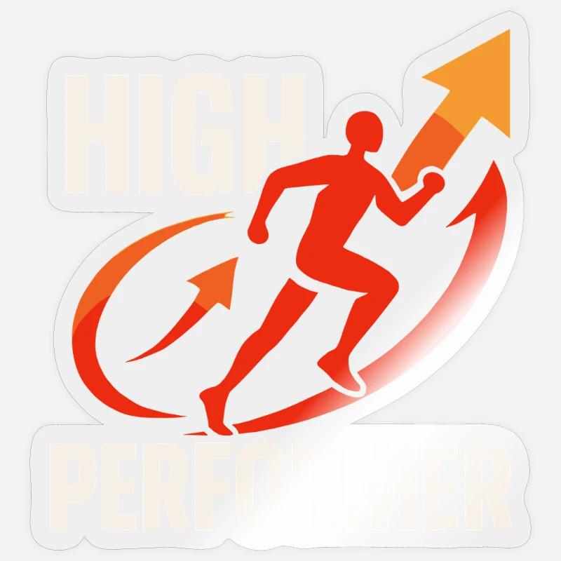 Conception de sprint haute performance - Sticker taille S (10 x 10 cm) - brillant transparent