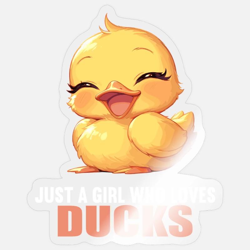 Ducks Duck - Sticker size S (10 x 10 cm) - transparent glossy