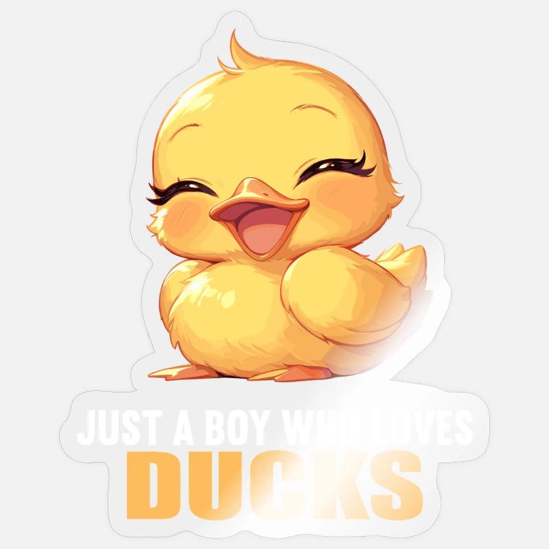Ducks Duck - Sticker size S (10 x 10 cm) - transparent glossy