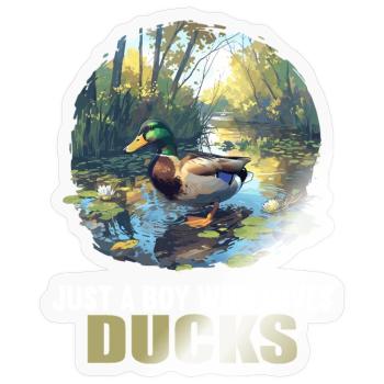 Ducks Duck - Sticker size S (10 x 10 cm) - transparent glossy - Front