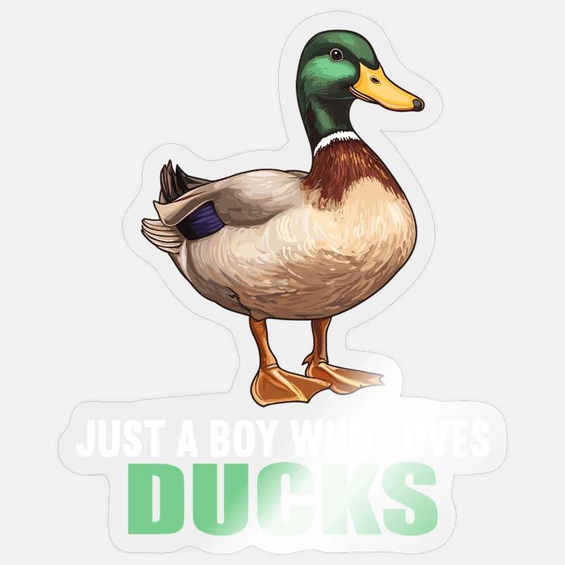 Ducks Duck - Sticker size S (10 x 10 cm) - transparent glossy