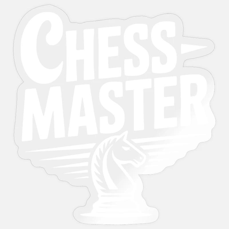 Chess Master Knight - Sticker size S (10 x 10 cm) - transparent glossy