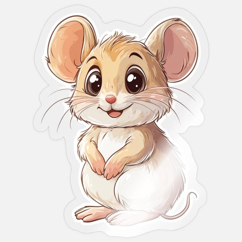 mouse - Sticker size S (10 x 10 cm) - transparent glossy