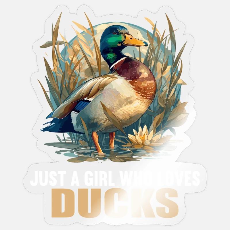Ducks Duck - Sticker size S (10 x 10 cm) - transparent glossy