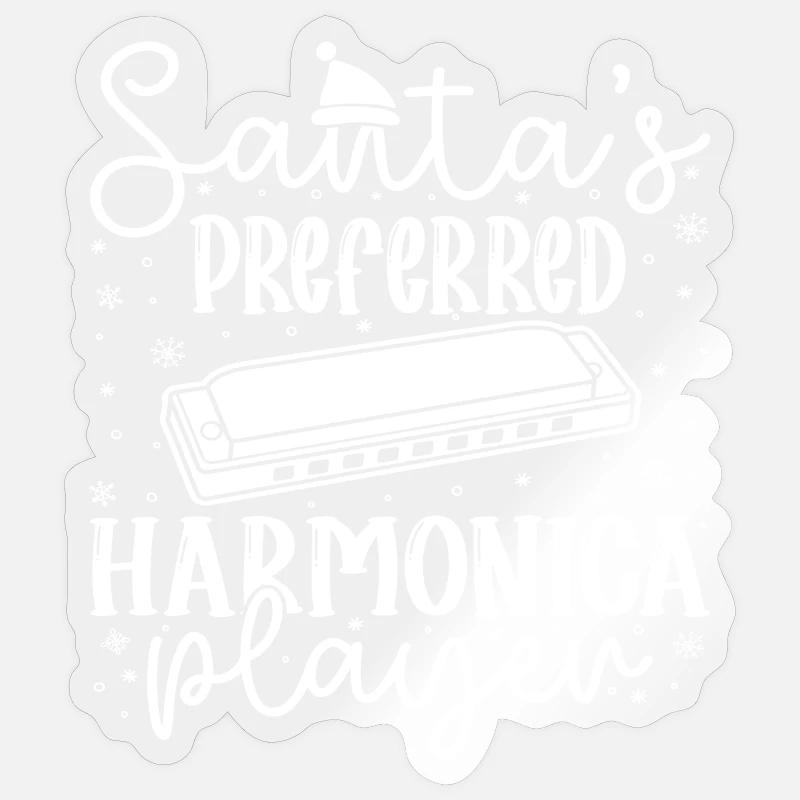 Harmonica Musican Santa ́s Preferred Harmonica Sticker size S (10 x 10 cm)