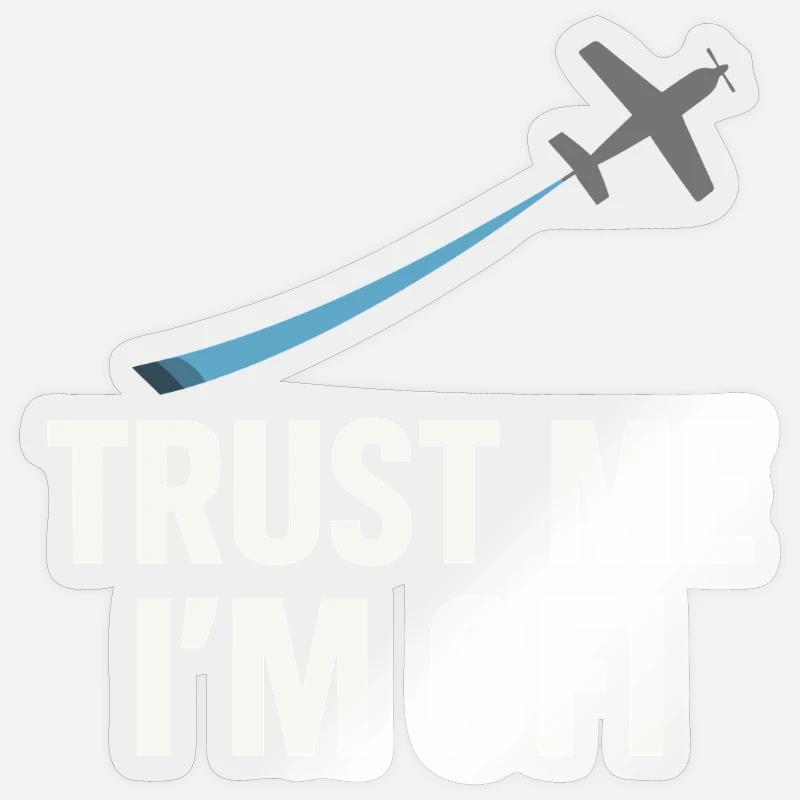 Fluglehrer Cfi Pilot Luftfahrtlehrer - Sticker Größe S (10 x 10 cm) - Transparent glänzend