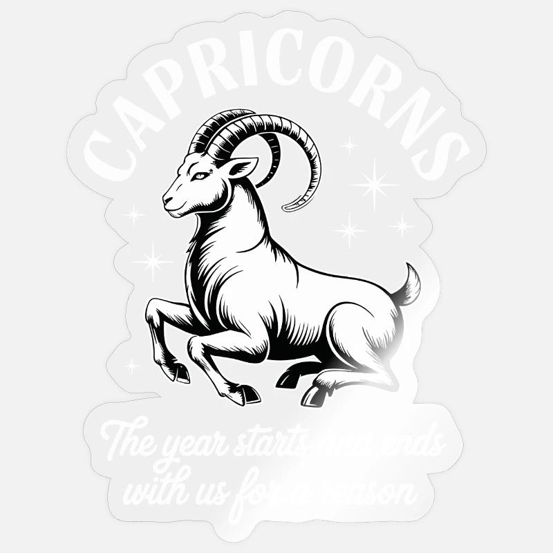 Steinbock Sternzeichen Sticker Größe S (10 x 10 cm)