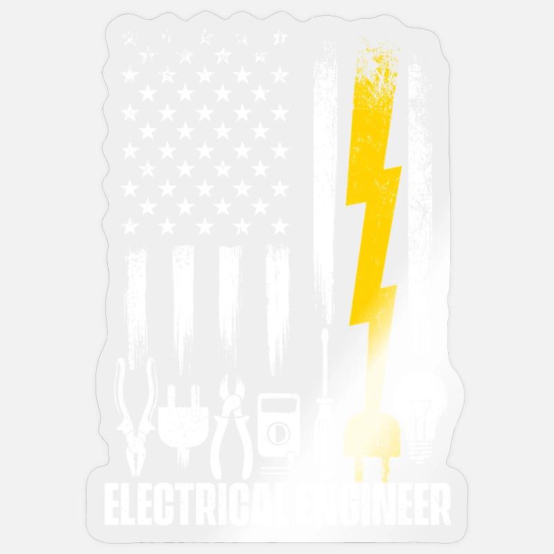Electrical Engineer Geek Humor Voltage Nerd Sticker size S (10 x 10 cm)