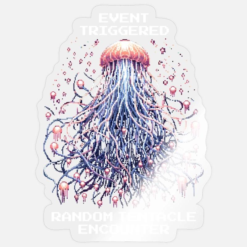 Event Triggered: Random Tentacles | Jellyfish Sticker size S (10 x 10 cm)