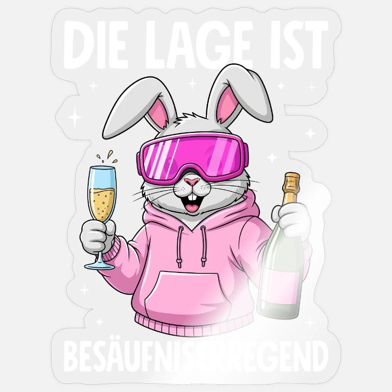The situation is drunkenness - Sticker size S (10 x 10 cm) - transparent glossy