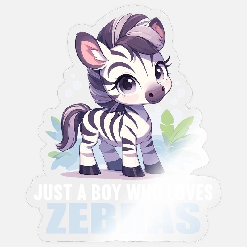 Zebras Zebra - Sticker size S (10 x 10 cm) - transparent glossy