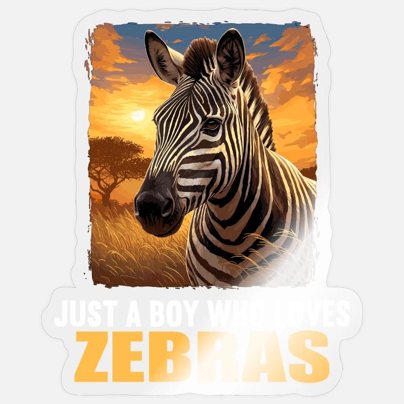 Zebras Zebra - Sticker size S (10 x 10 cm) - transparent glossy