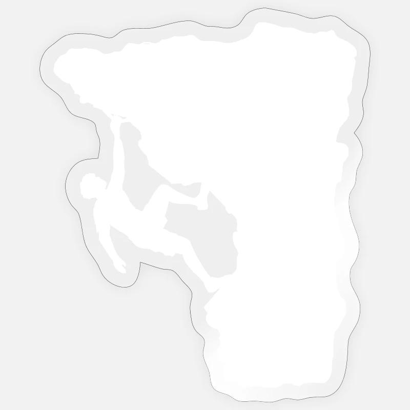 Climber on the ledge Sticker size S (10 x 10 cm)