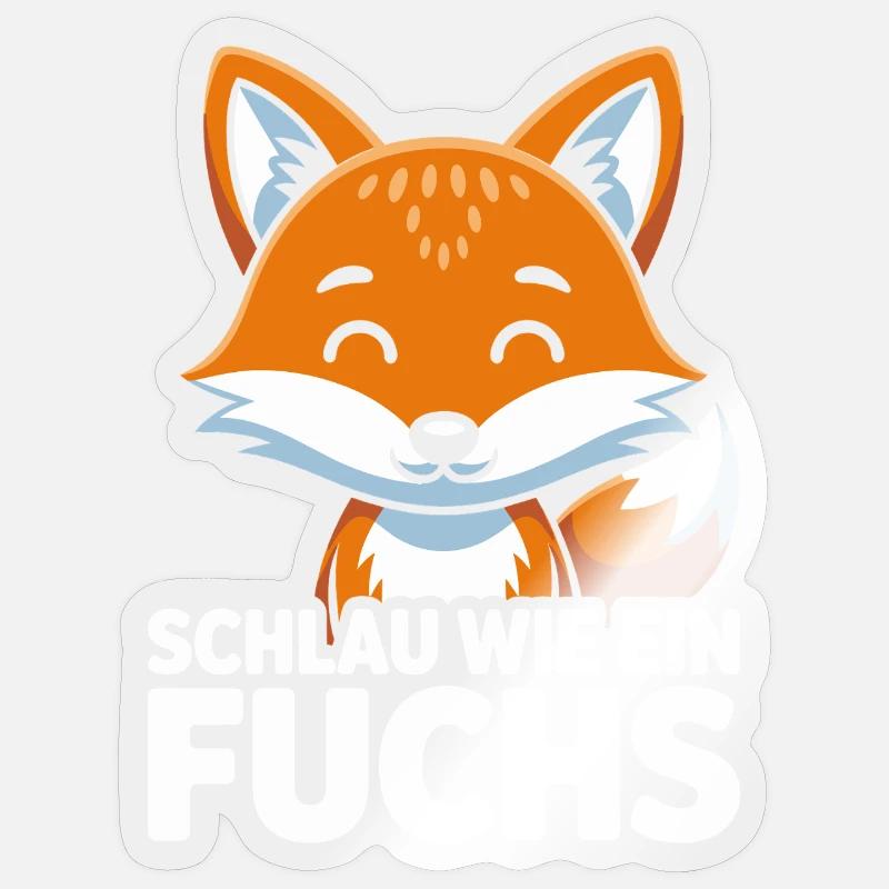 Smart as a fox Cute fox Sticker size S (10 x 10 cm)