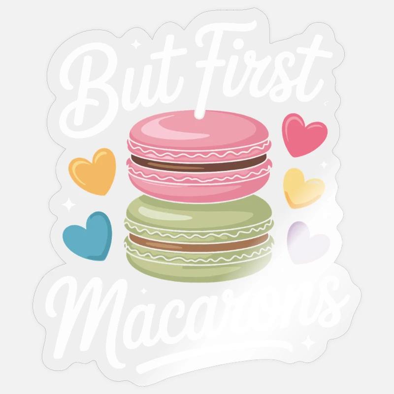 Macaron Desserts Français - Sticker taille S (10 x 10 cm) - brillant transparent