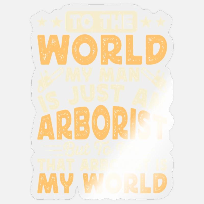 Baumpfleger Holzarbeiter Waldarbeiter Geschenk - Sticker Größe S (10 x 10 cm) - Transparent glänzend
