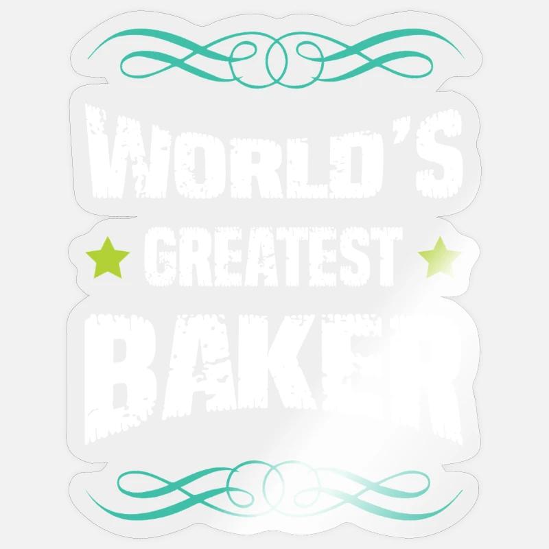 Weltbester Bäcker - Sticker Größe S (10 x 10 cm) - Transparent glänzend
