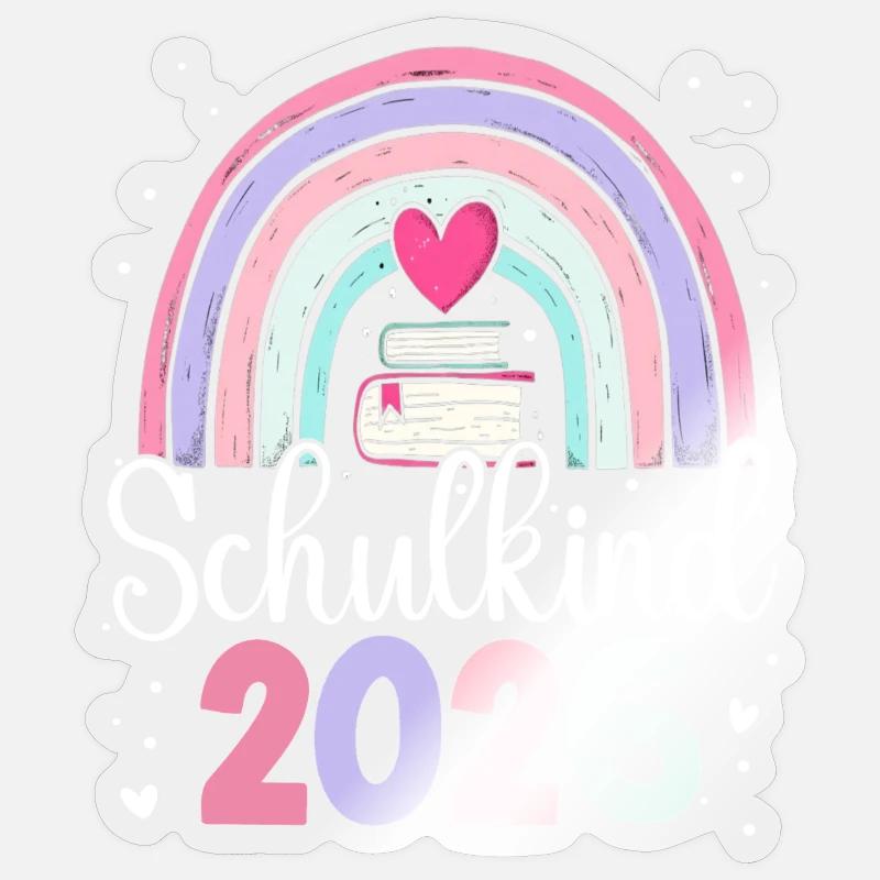 Écolier 2026 Arc-en-ciel - Sticker taille S (10 x 10 cm) - brillant transparent