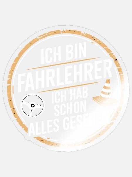 Fahrlehrer Fahrschule Cooler Fahrlehrer - Sticker Größe S (10 x 10 cm) - Transparent glänzend