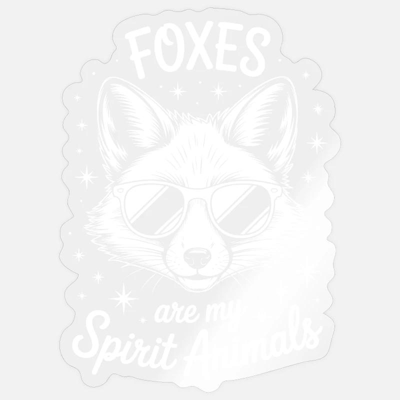 Fox Saying Funny Fox Gift - Sticker size S (10 x 10 cm) - transparent glossy