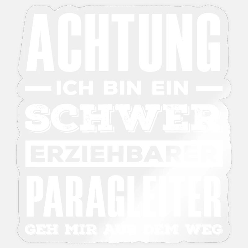 Paragliding Adventure Paragliding Difficult to Educate Sticker size S (10 x 10 cm)