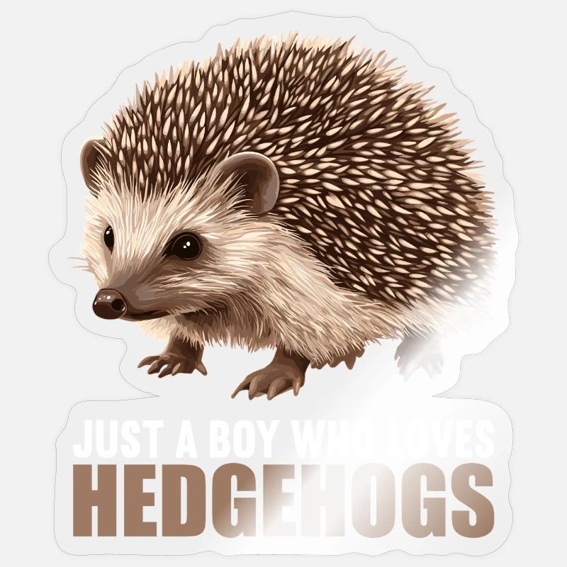 Hérisson - Sticker taille S (10 x 10 cm) - brillant transparent
