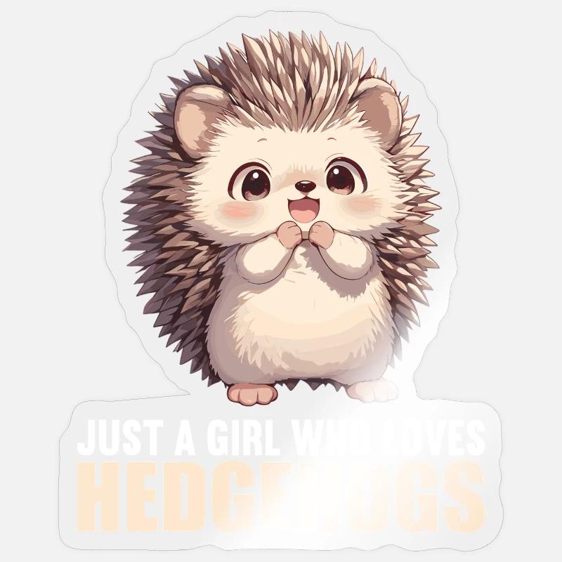 Igel - Sticker Größe S (10 x 10 cm) - Transparent glänzend