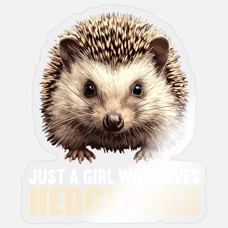 Igel - Sticker Größe S (10 x 10 cm) - Transparent glänzend