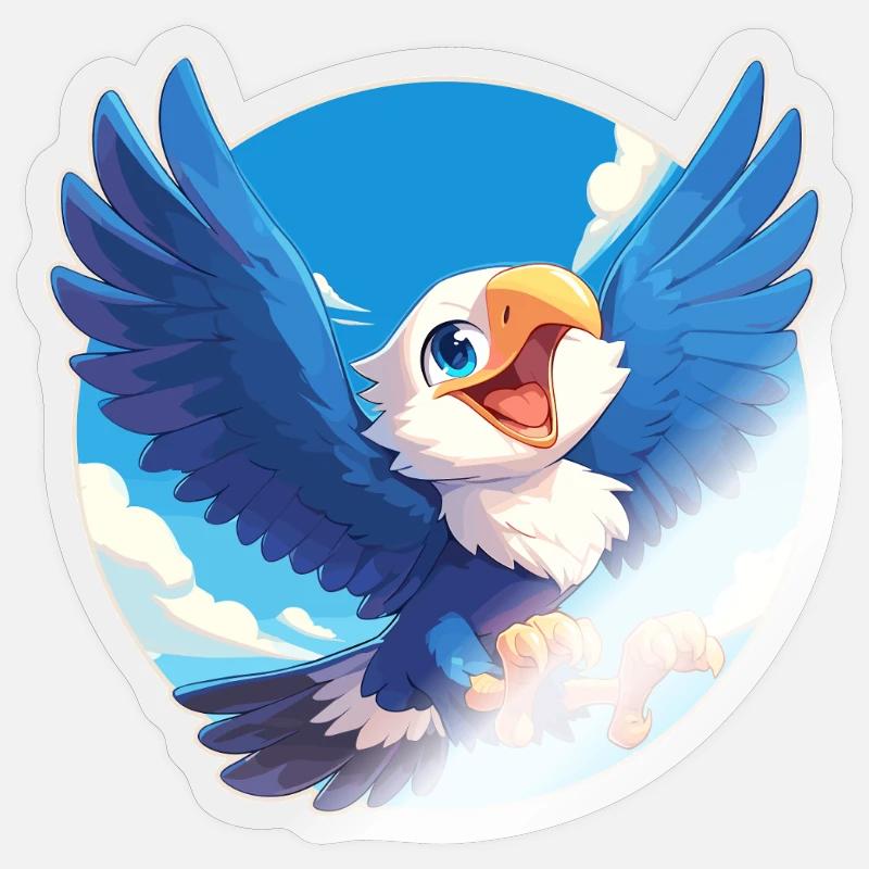 Eagle - Sticker size S (10 x 10 cm) - transparent glossy