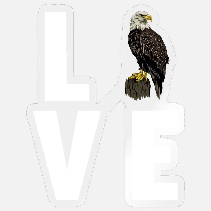 Aigle - Sticker taille S (10 x 10 cm) - brillant transparent